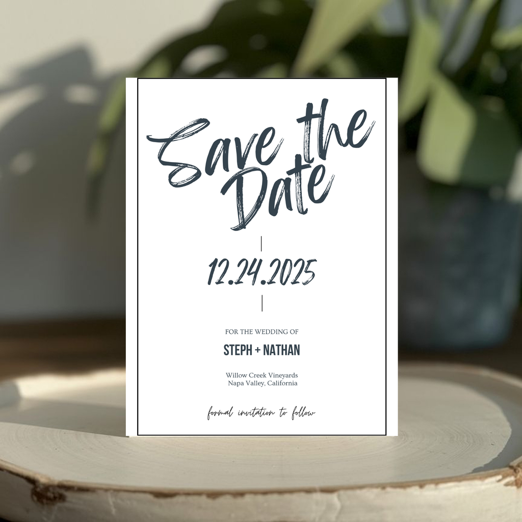 Modern Save The Date Invite