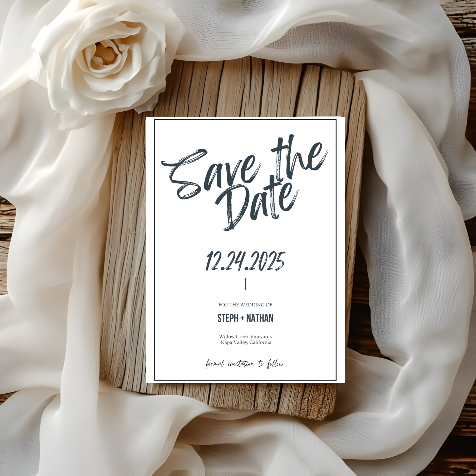Modern Save The Date Invite
