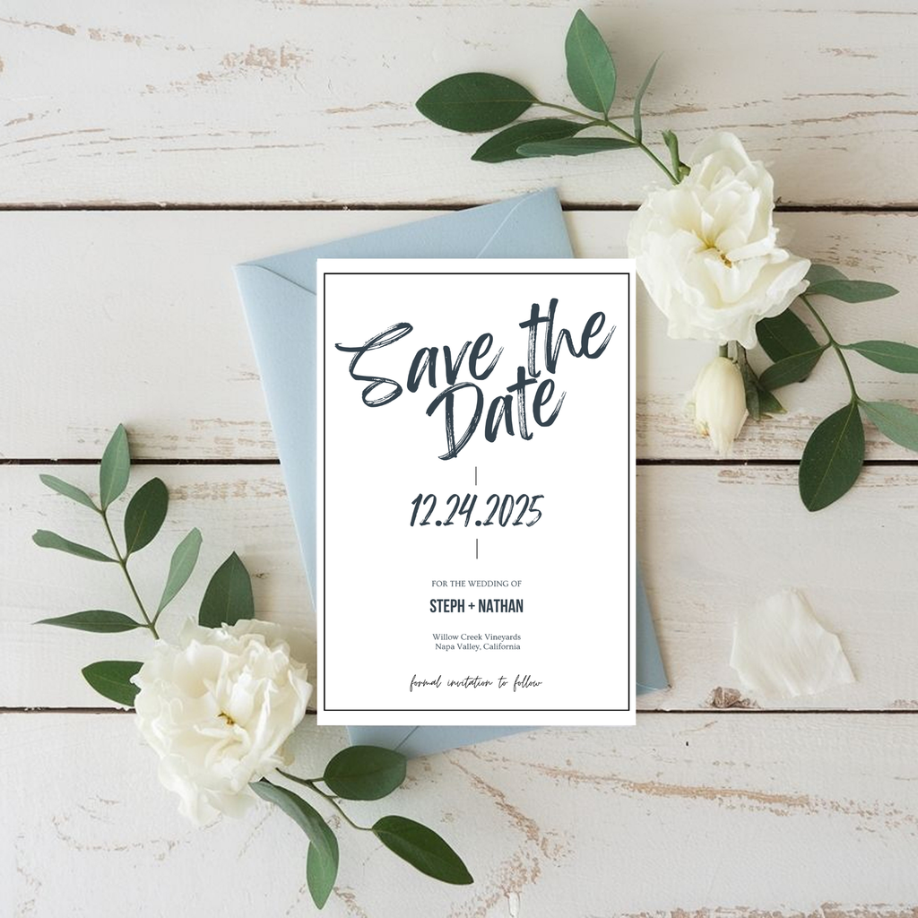 Modern Save The Date Invite