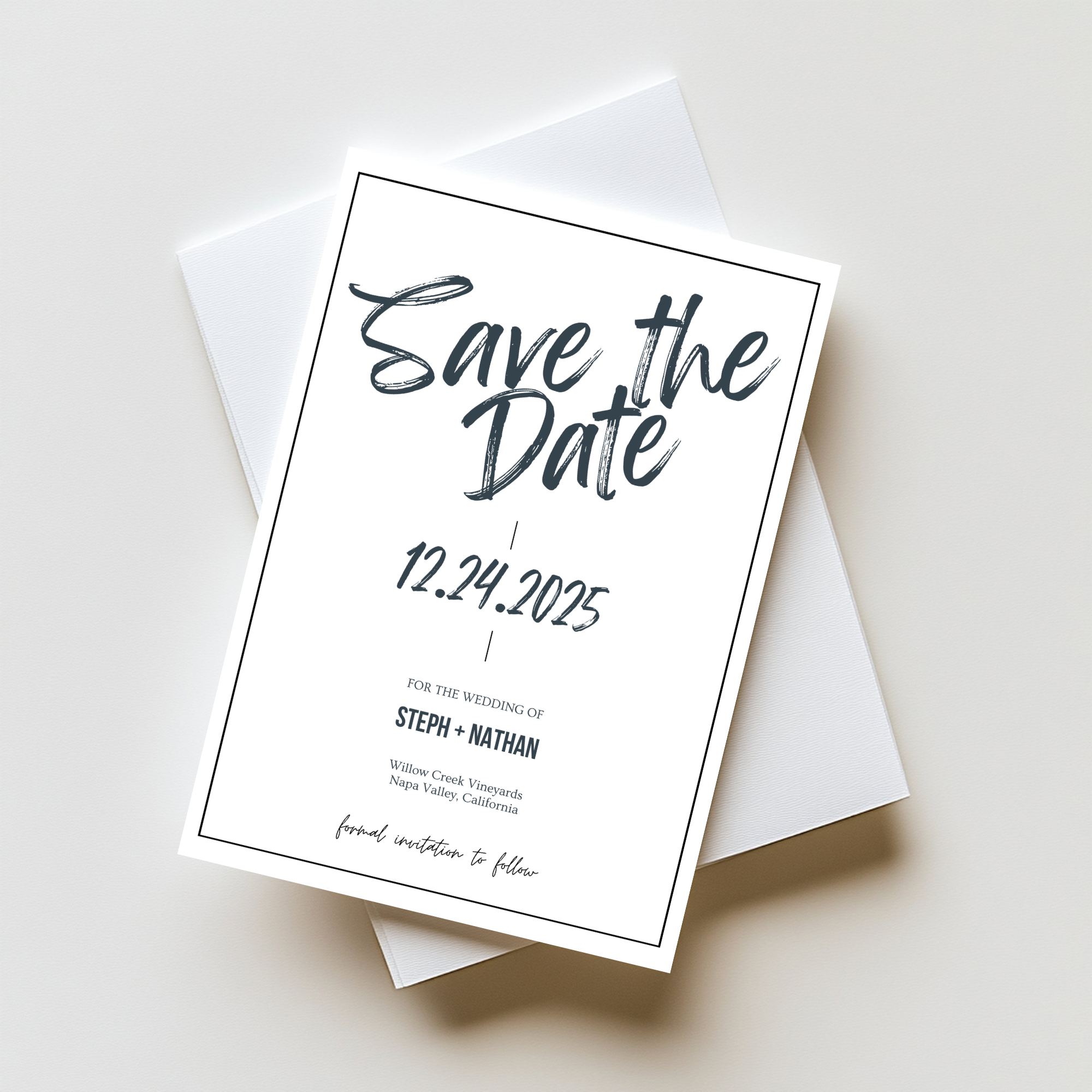 Modern Save The Date Invite