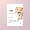 Elephant Baby Shower Invite
