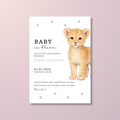 Lion Baby Shower Invitation