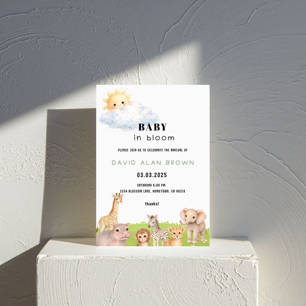 Safari Baby Shower Invitation