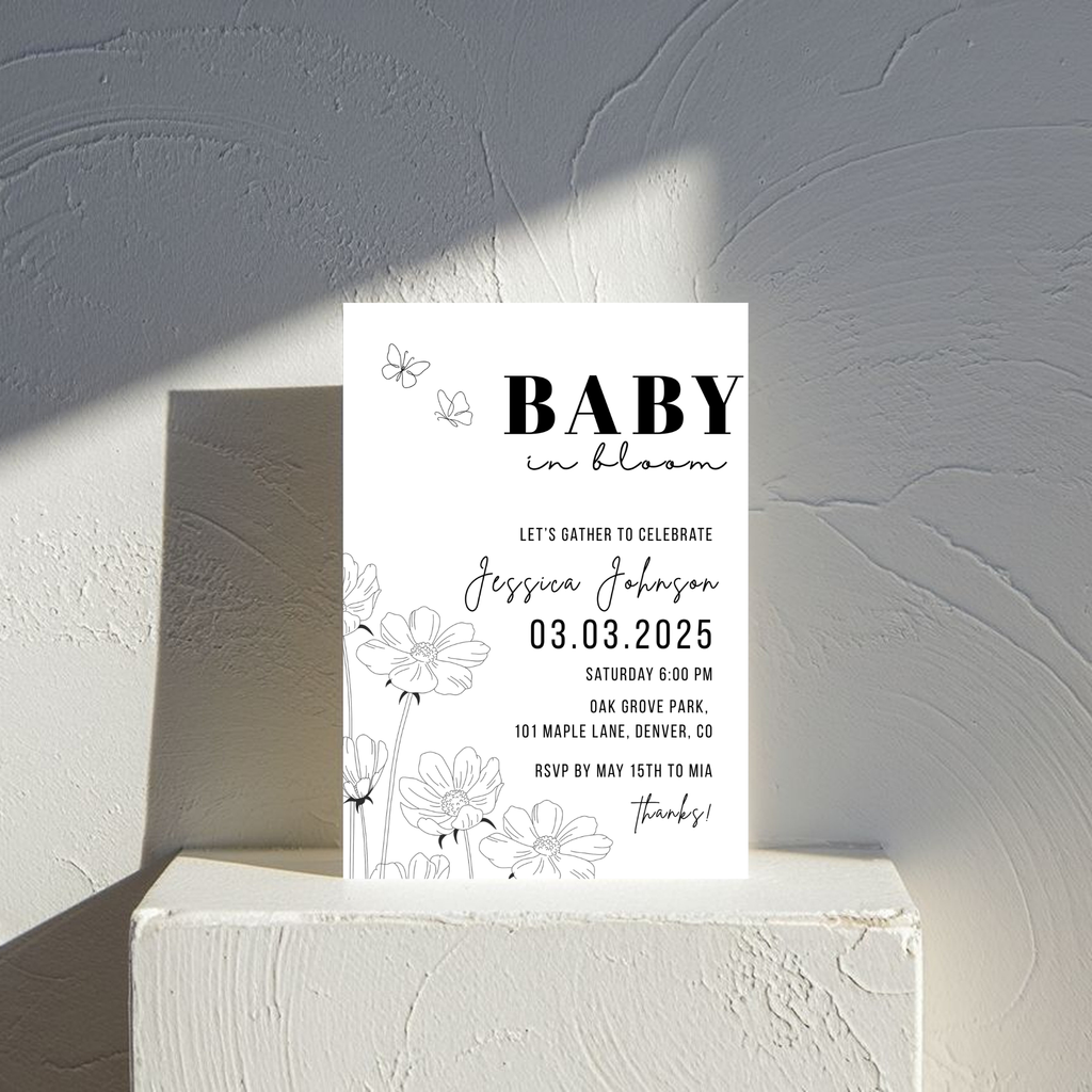 Minimalist Baby Shower Invitation