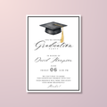 Black Graduation Invitation