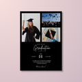 Black Graduation Photo invitation
