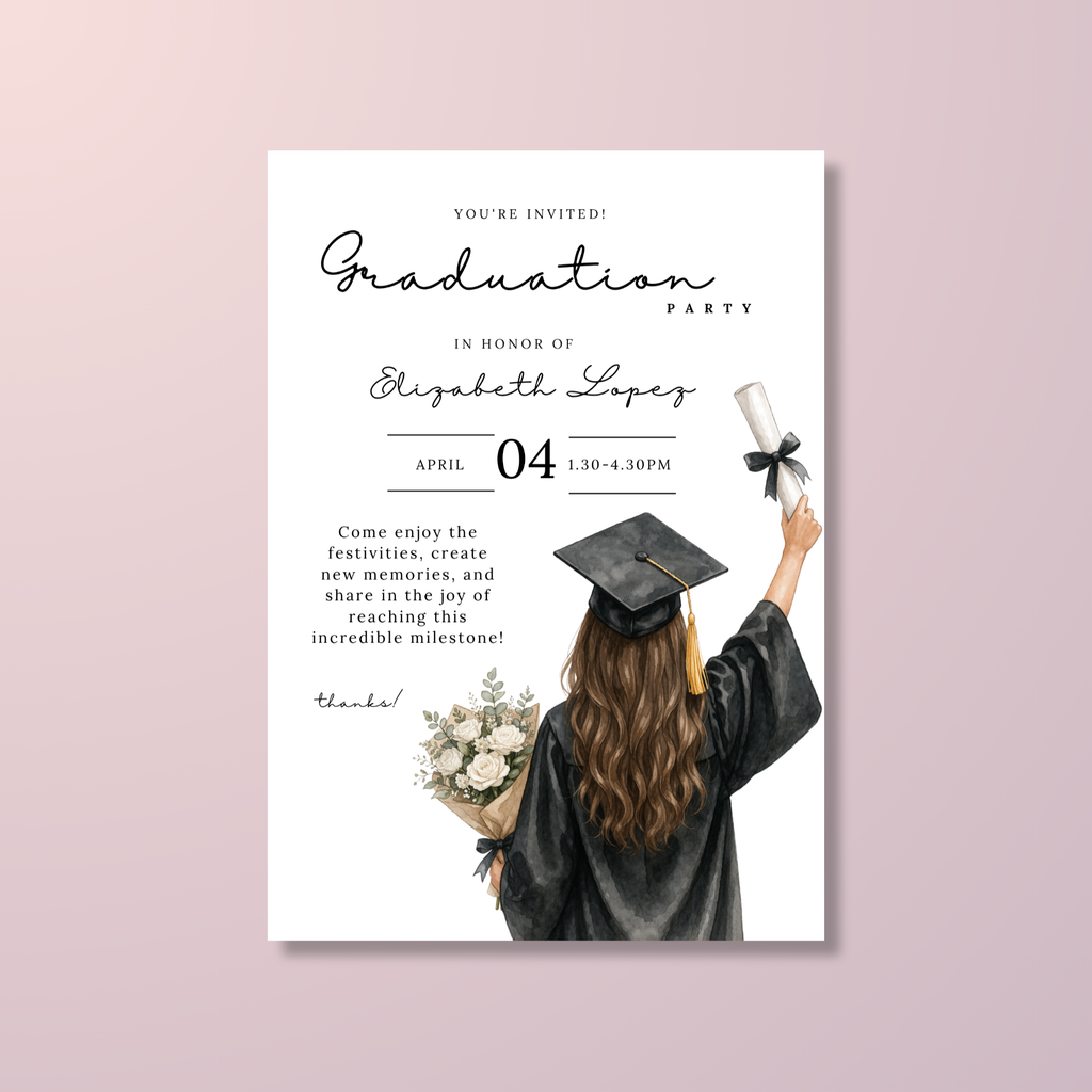 Elegant Graduation Party Invitation