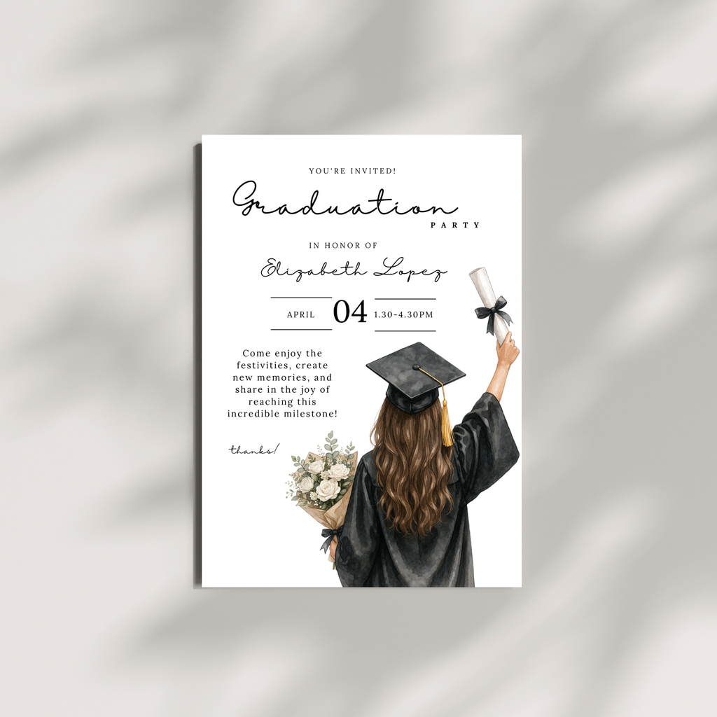 Elegant Graduation Party Invitation
