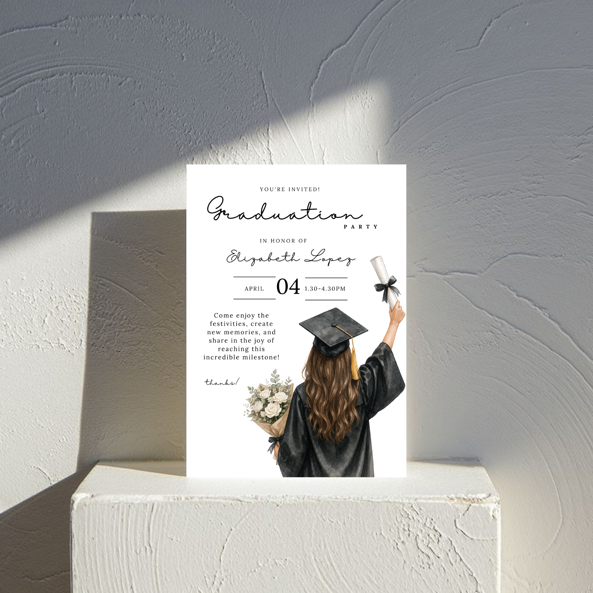 Elegant Graduation Party Invitation