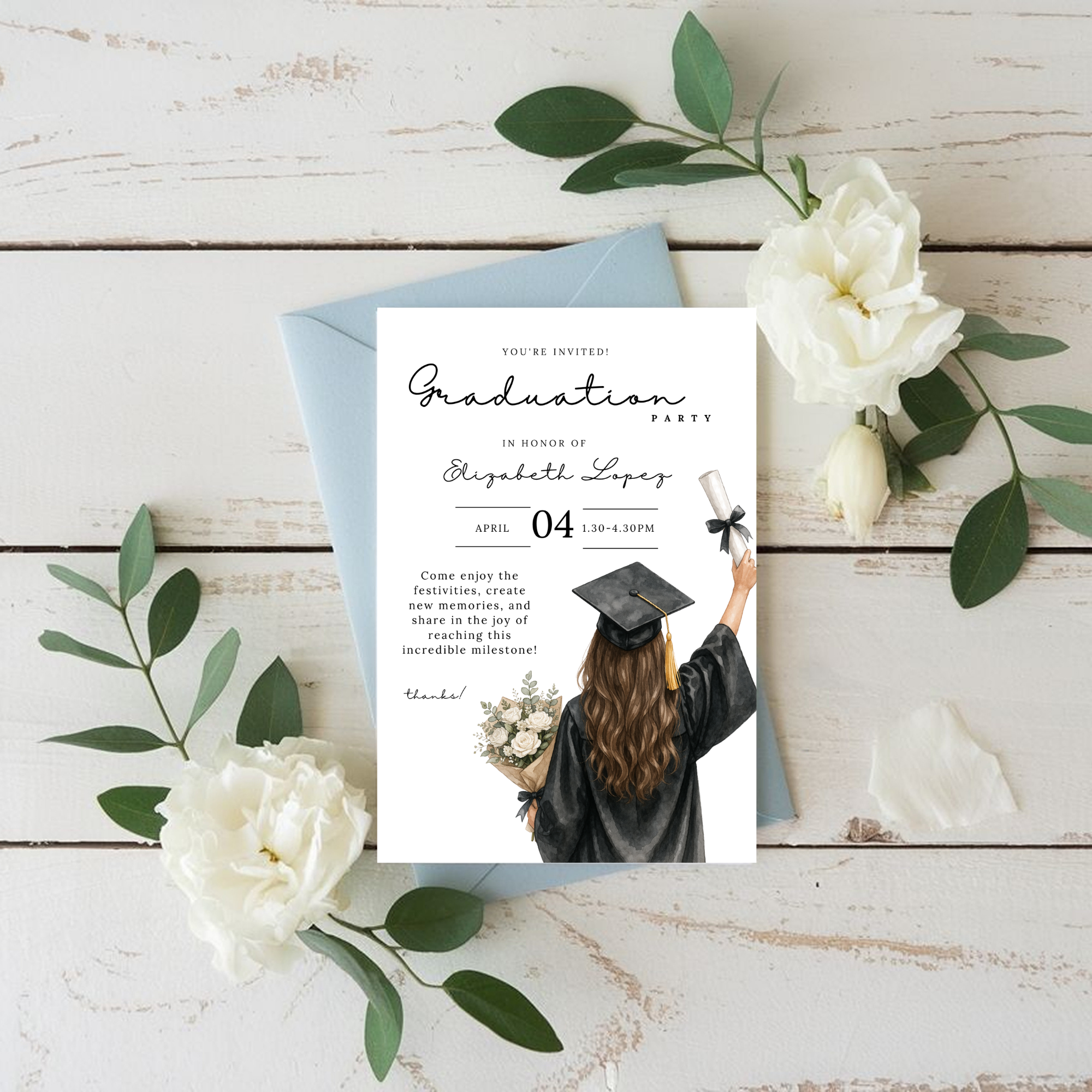 Elegant Graduation Party Invitation