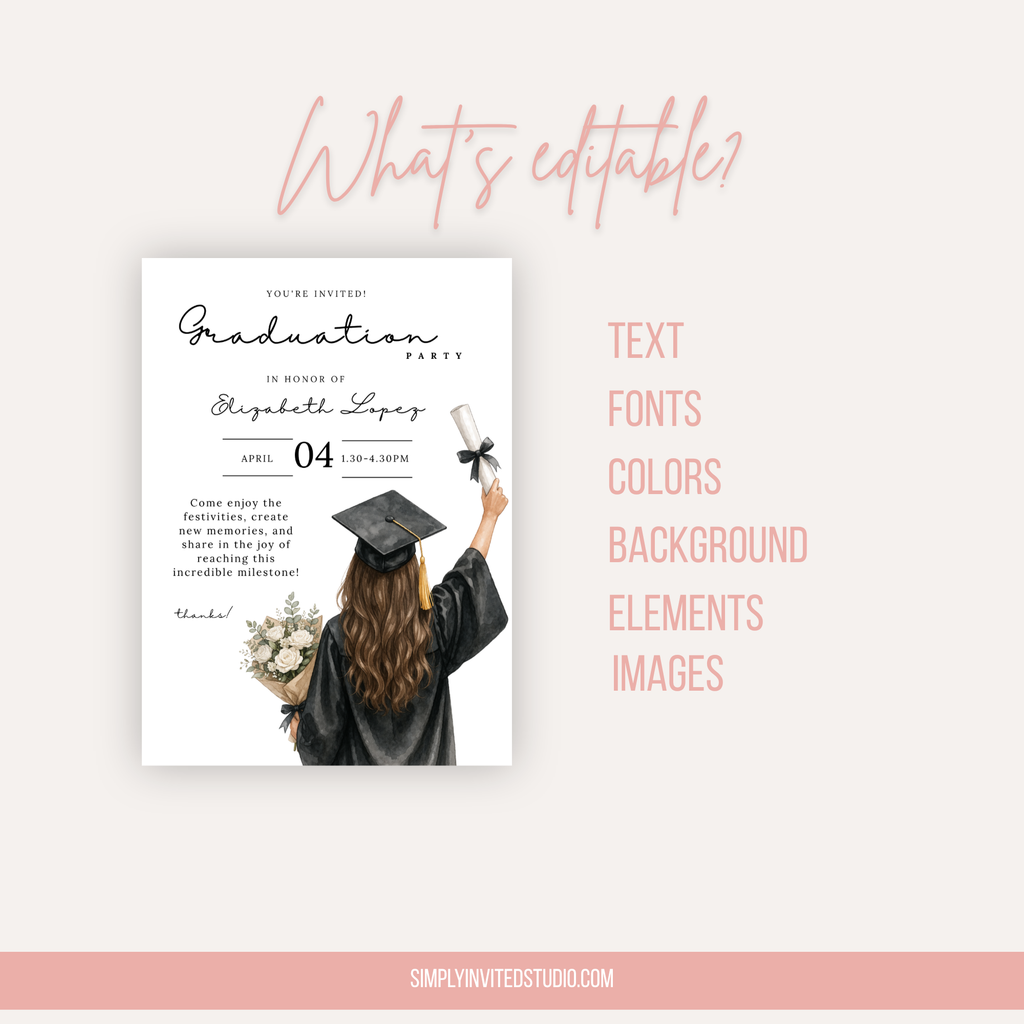 Elegant Graduation Party Invitation