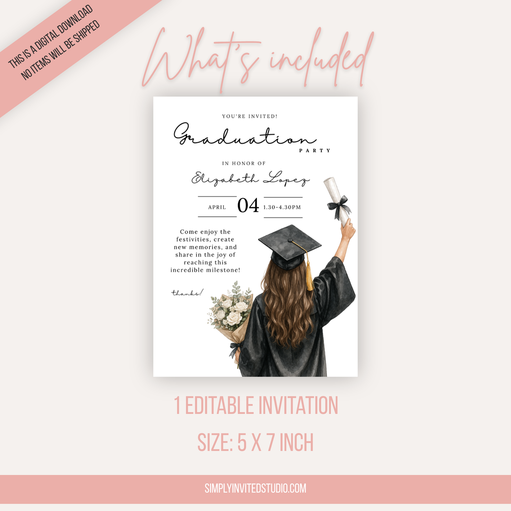 Elegant Graduation Party Invitation