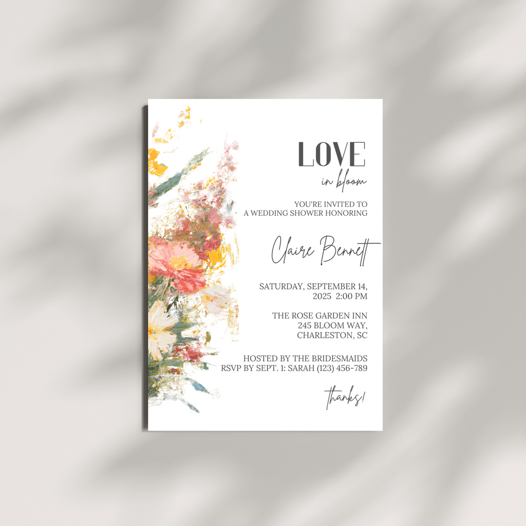 Floral Bridal Shower Invitation