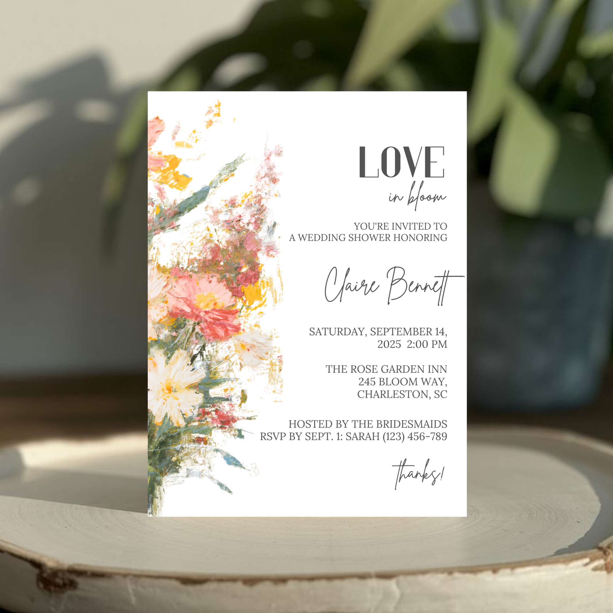 Floral Bridal Shower Invitation