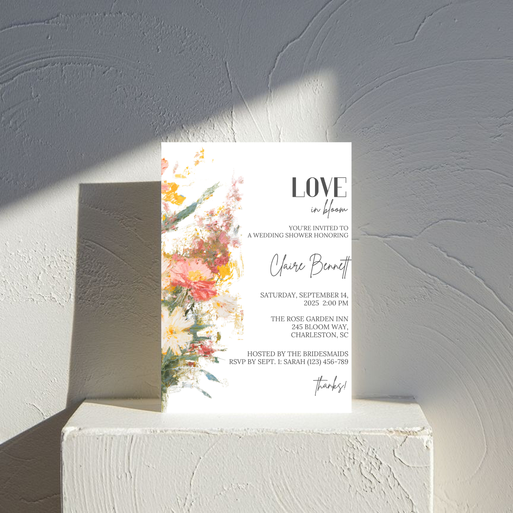 Floral Bridal Shower Invitation