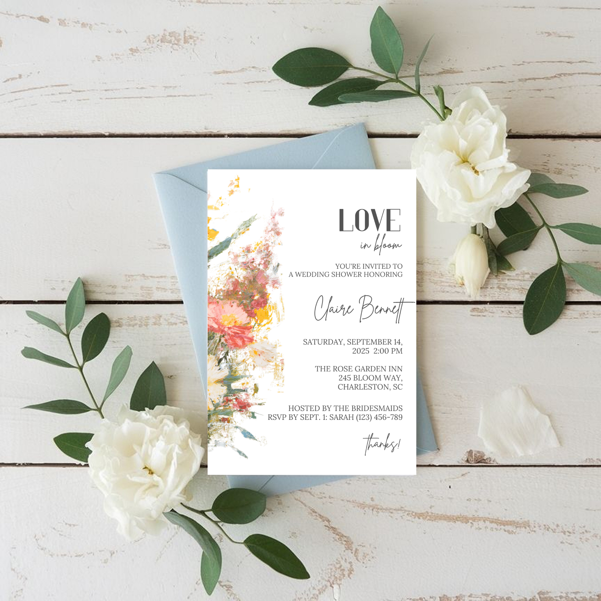 Floral Bridal Shower Invitation