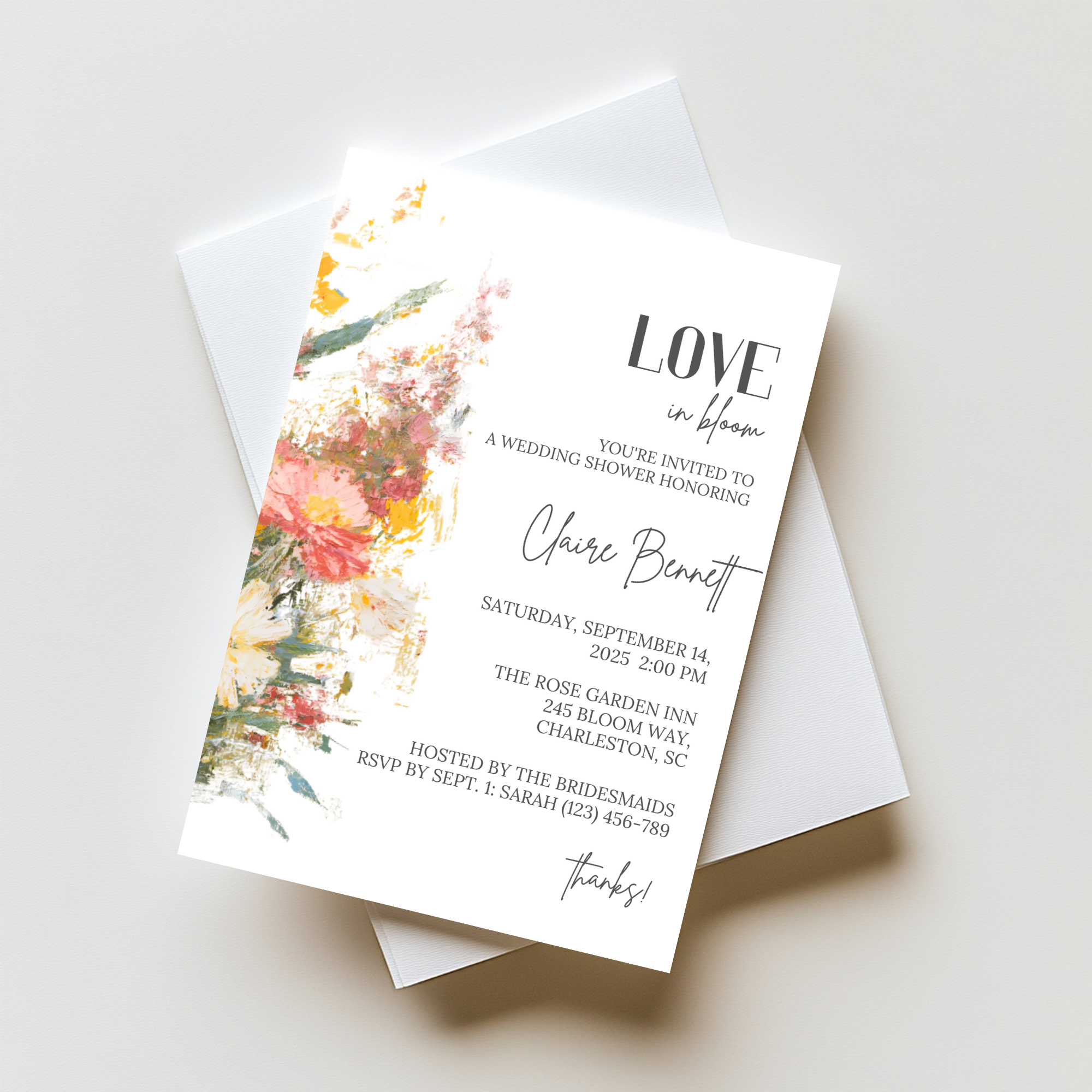 Floral Bridal Shower Invitation