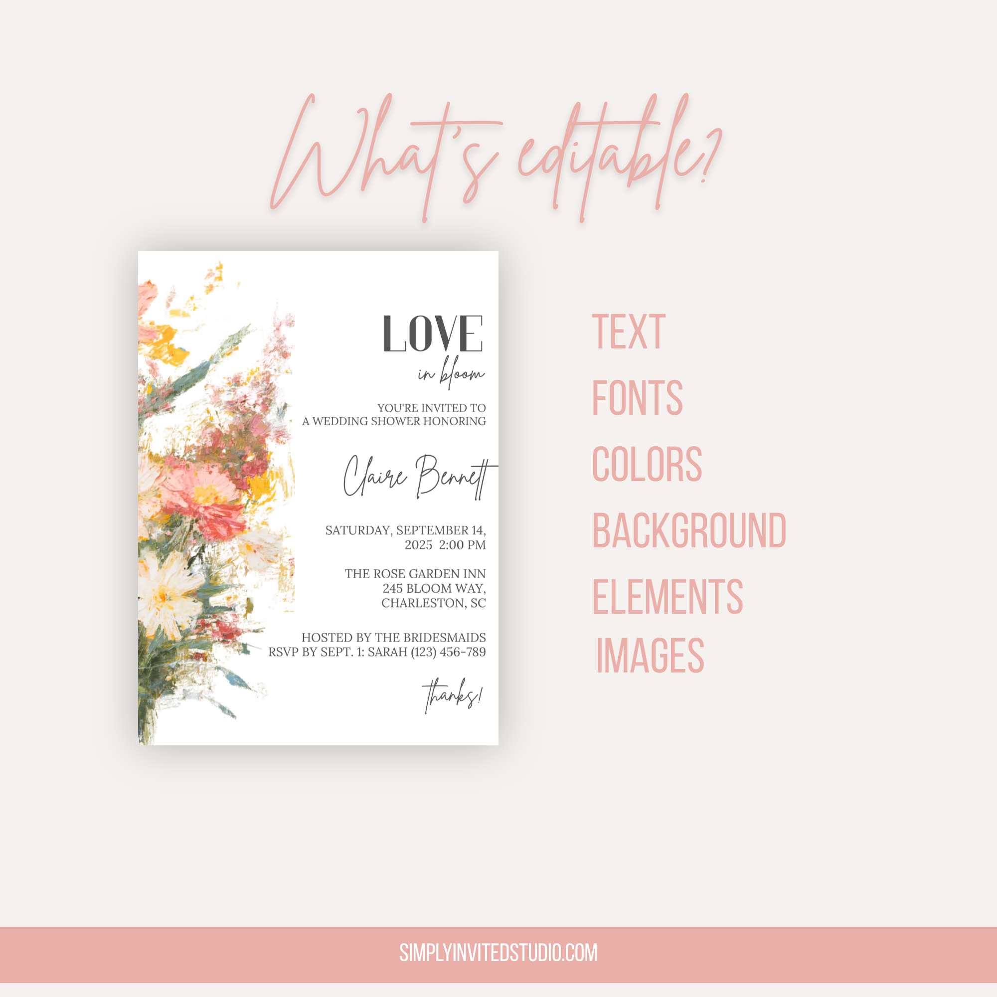 Floral Bridal Shower Invitation
