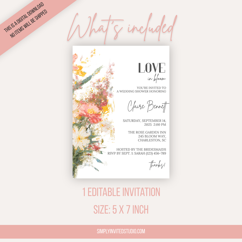 Floral Bridal Shower Invitation