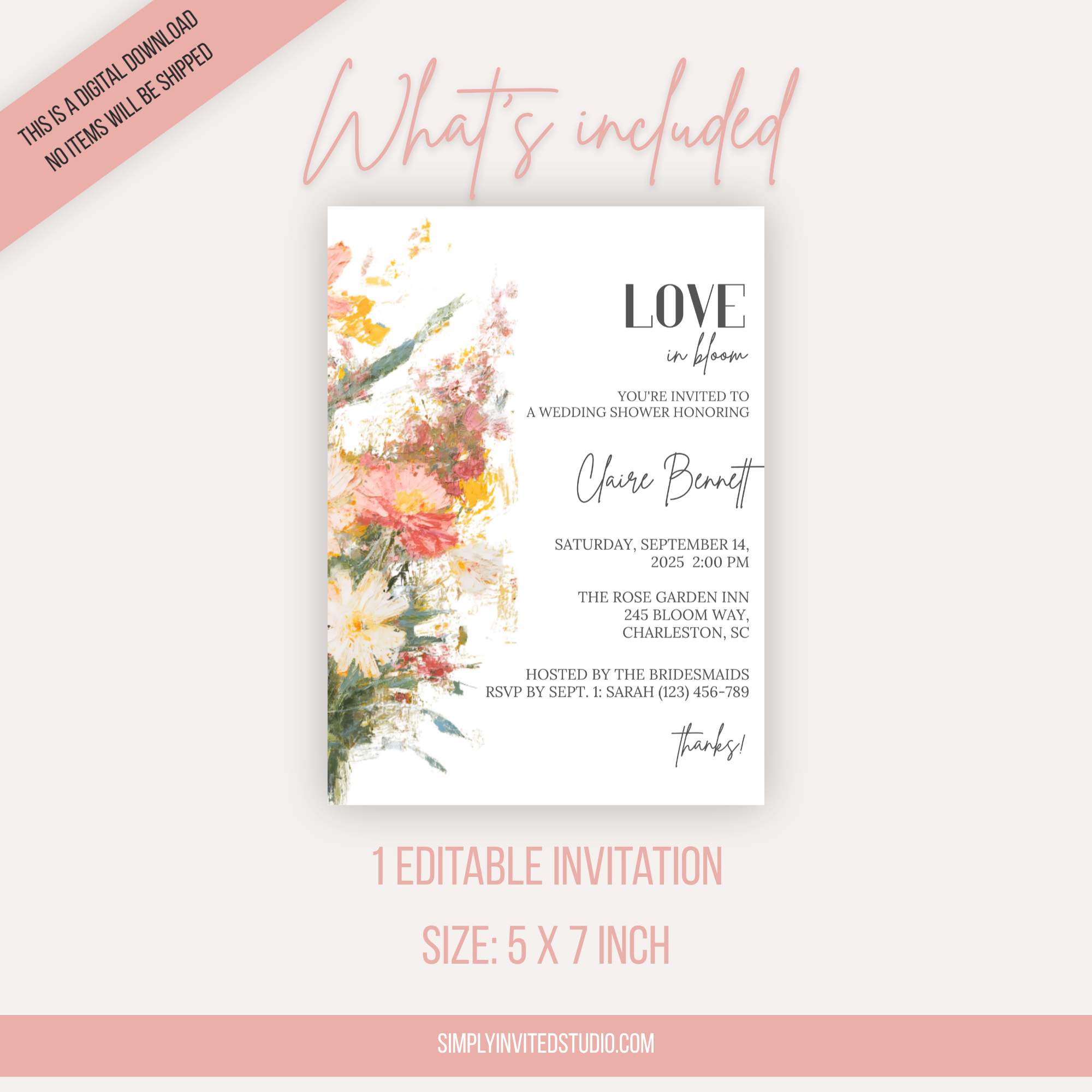 Floral Bridal Shower Invitation