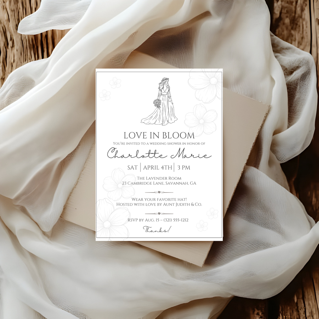 Minimalist Bridal Shower Invitation