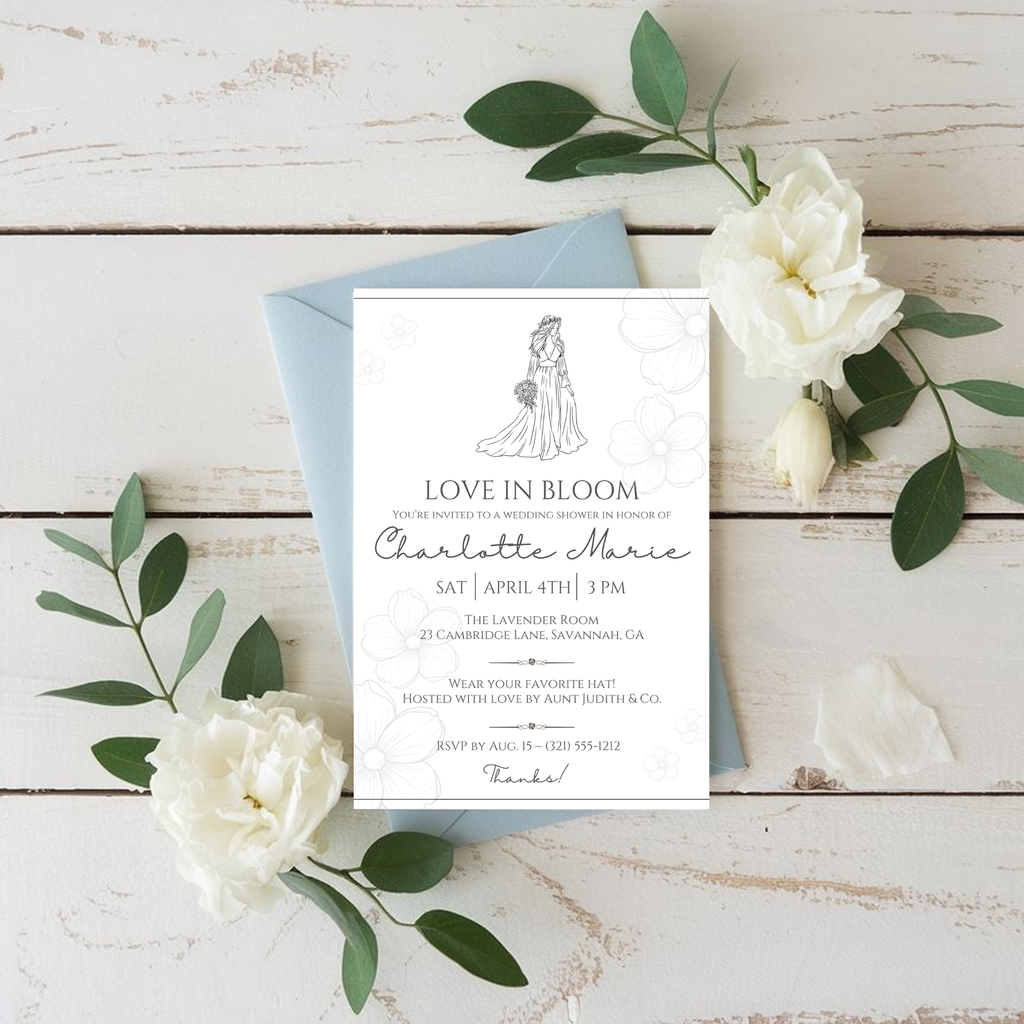 Minimalist Bridal Shower Invitation