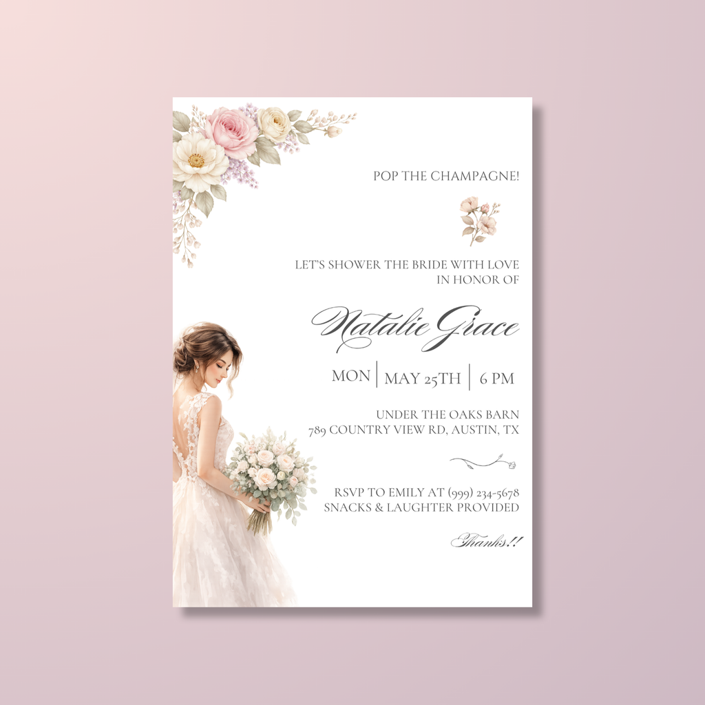 Romantic Bridal Shower Invitation