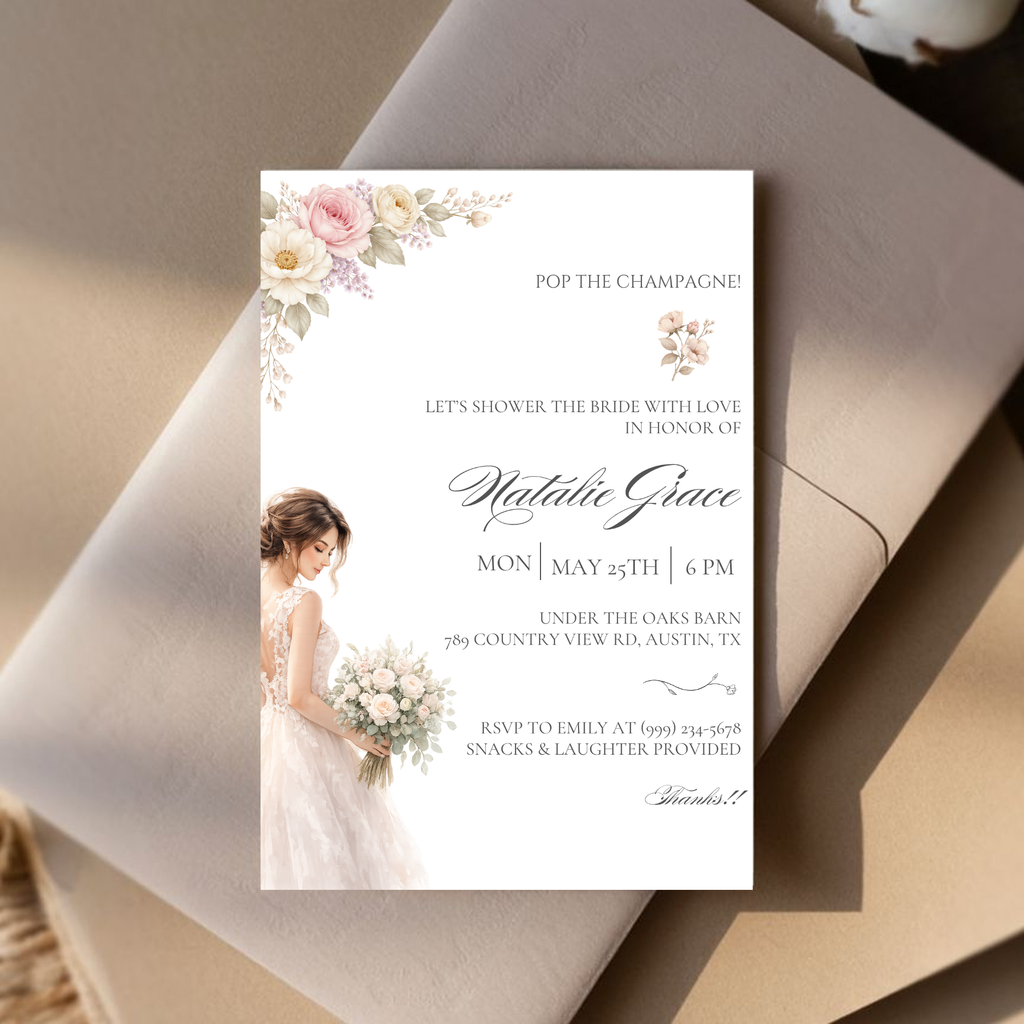 Romantic Bridal Shower Invitation