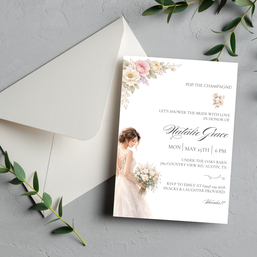 Romantic Bridal Shower Invitation