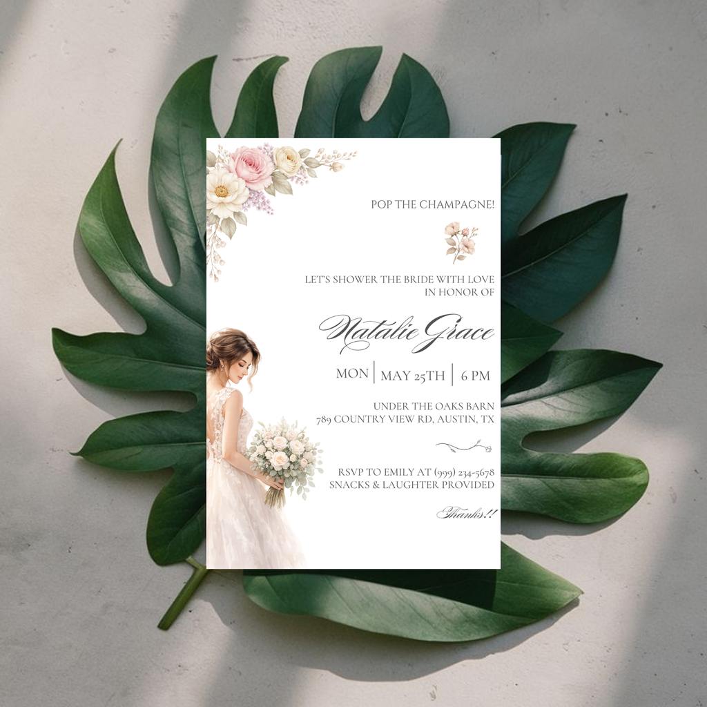 Romantic Bridal Shower Invitation