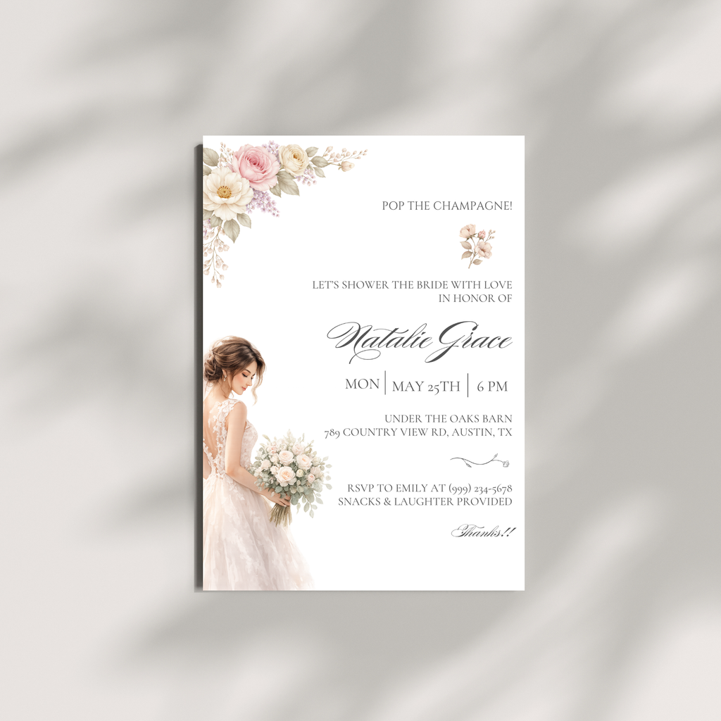 Romantic Bridal Shower Invitation