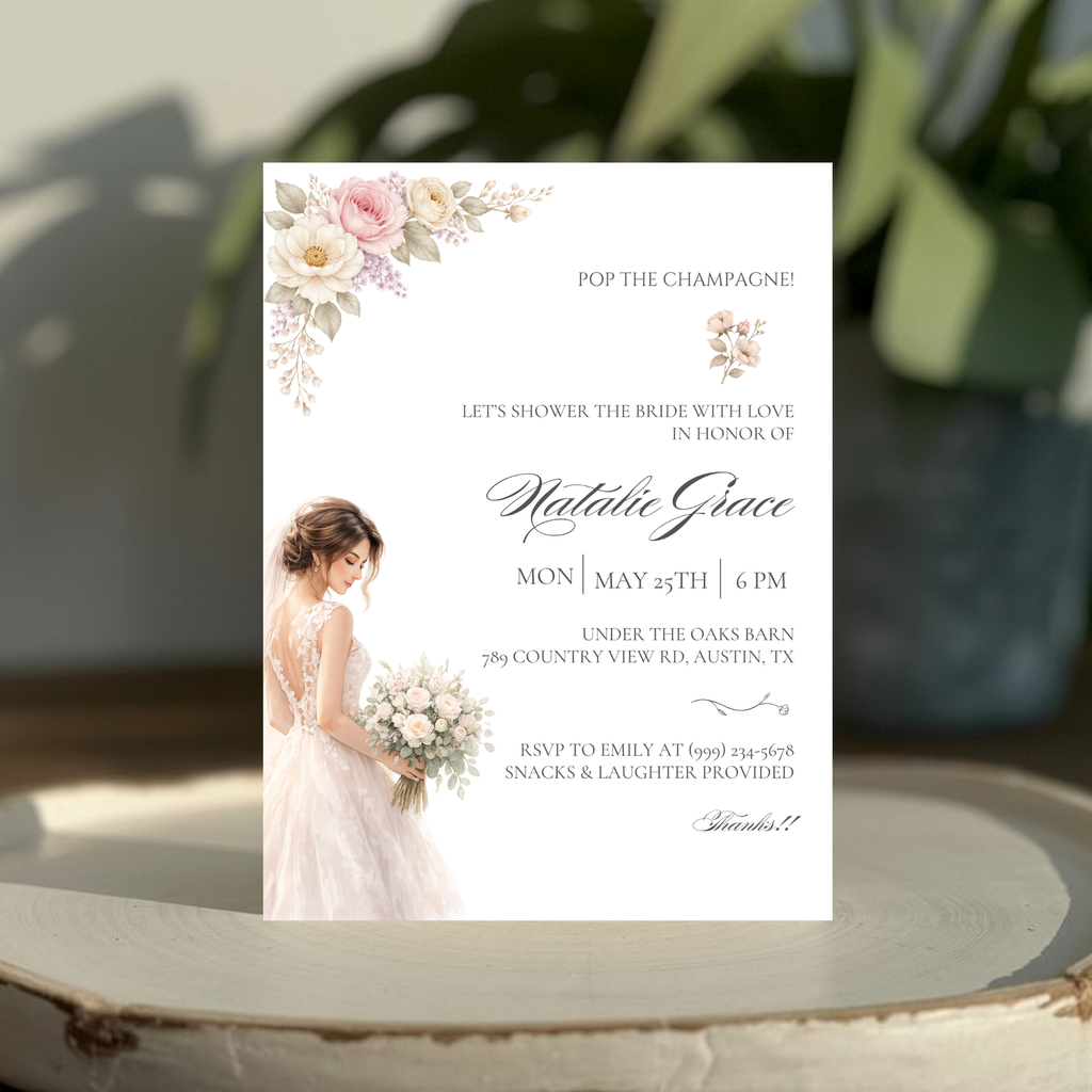 Romantic Bridal Shower Invitation