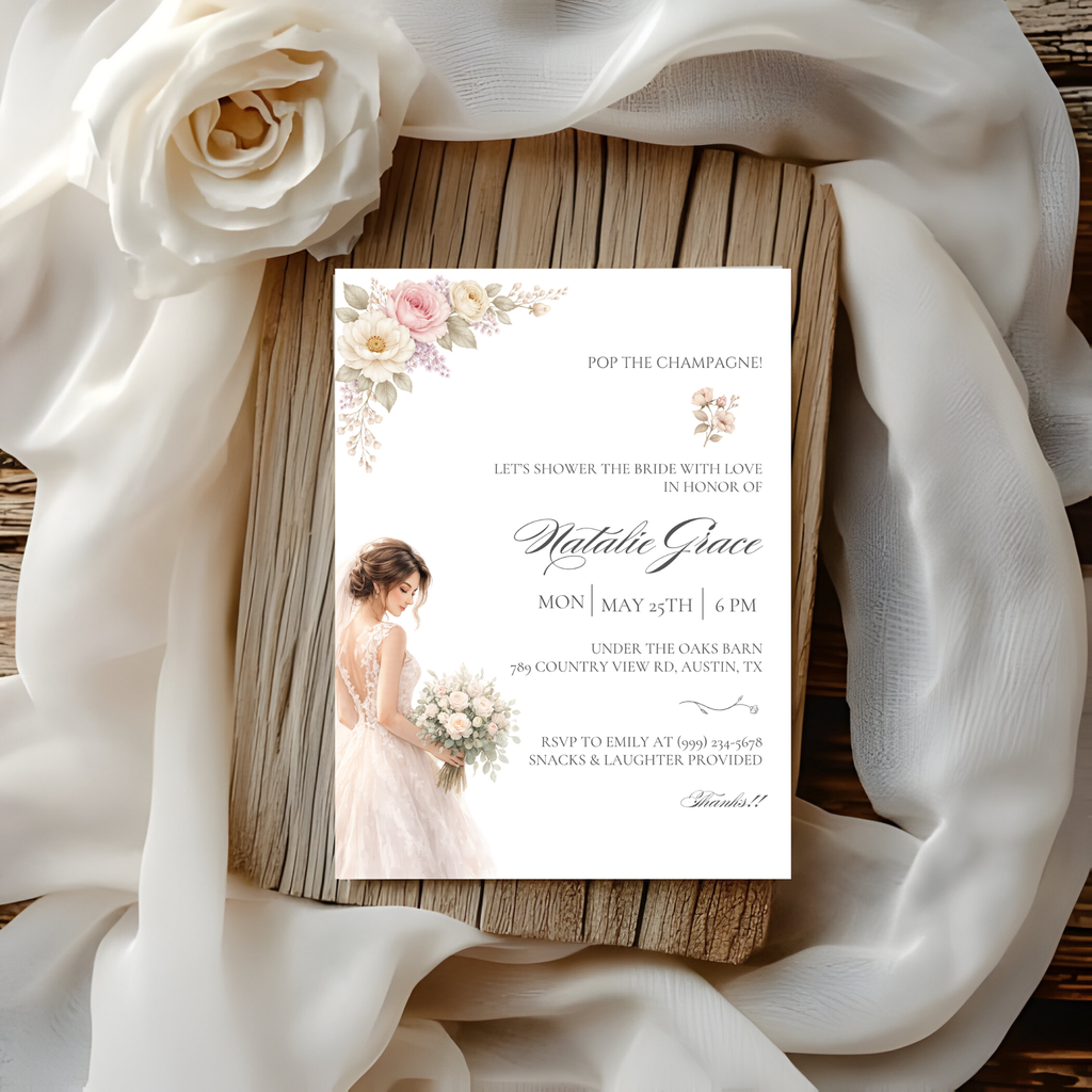 Romantic Bridal Shower Invitation