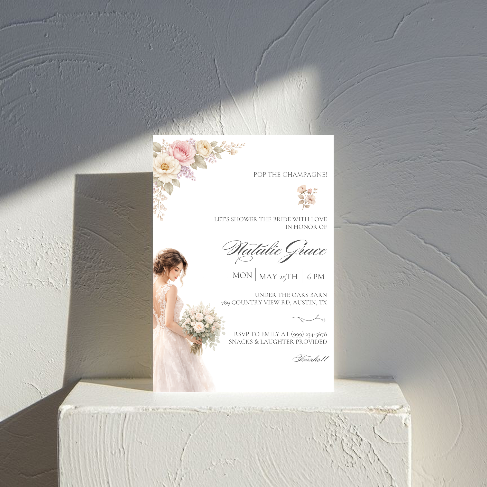 Romantic Bridal Shower Invitation