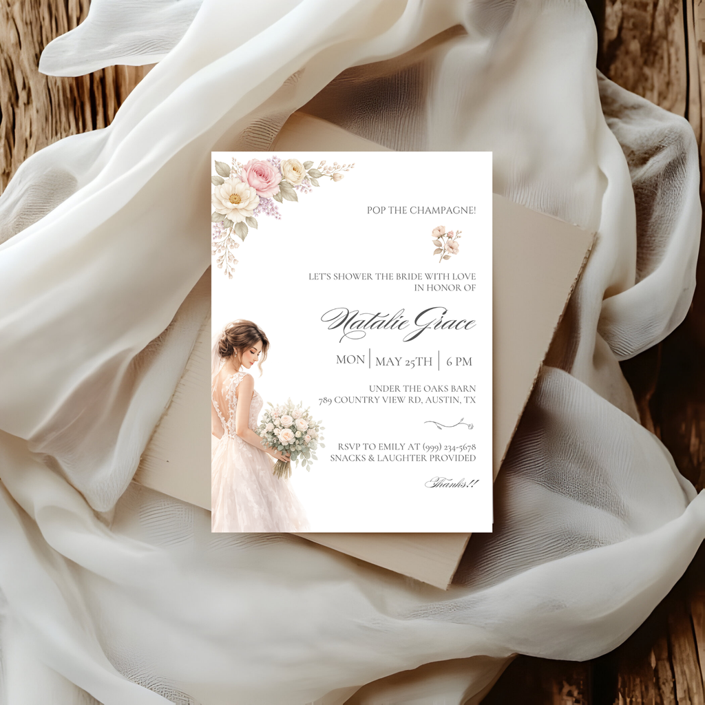 Romantic Bridal Shower Invitation