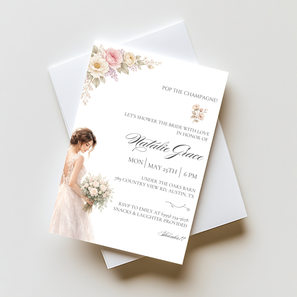 Romantic Bridal Shower Invitation
