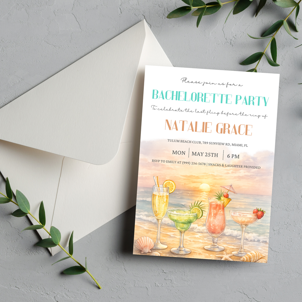 Beach Bridal Shower Invitation