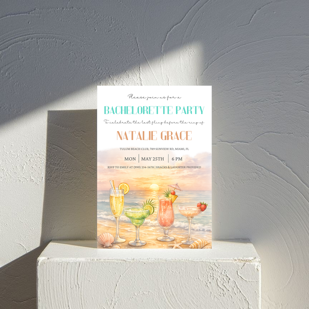 Beach Bridal Shower Invitation