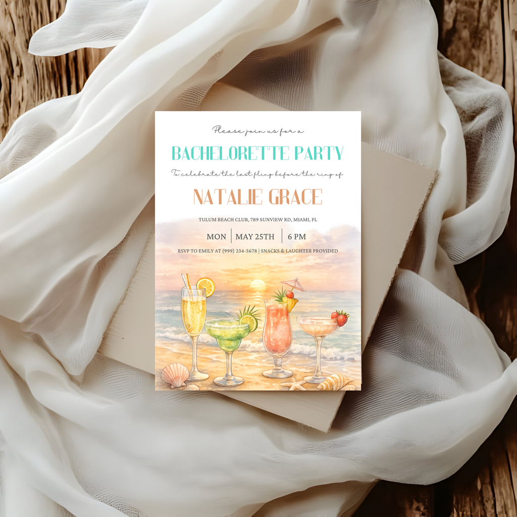 Beach Bridal Shower Invitation