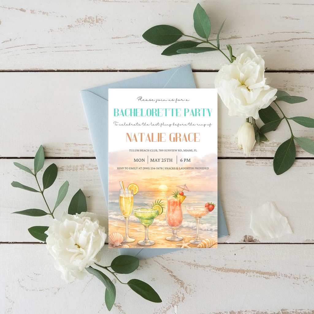Beach Bridal Shower Invitation