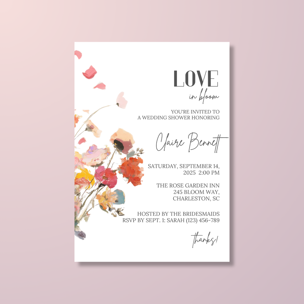 Floral Bridal Shower Invitation