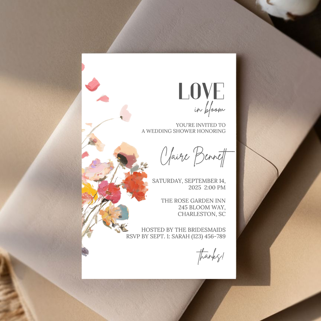 Floral Bridal Shower Invitation