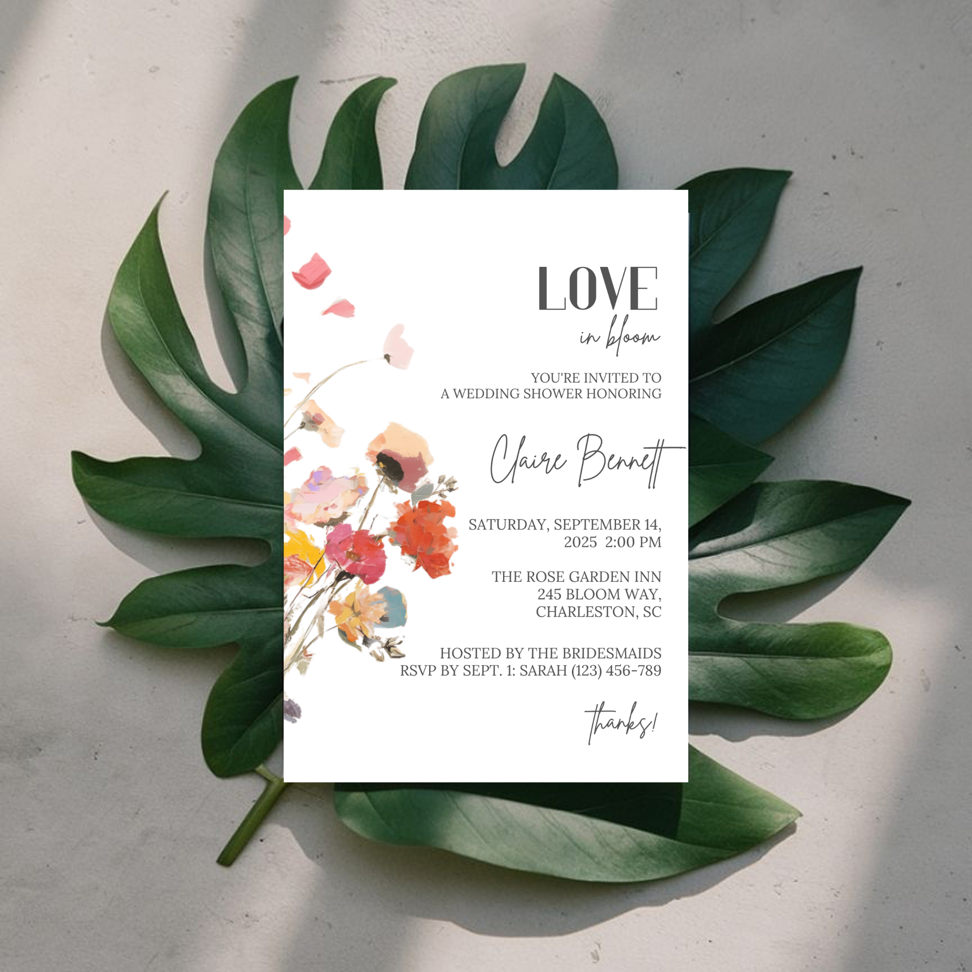 Floral Bridal Shower Invitation