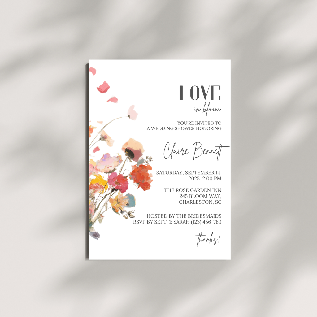 Floral Bridal Shower Invitation