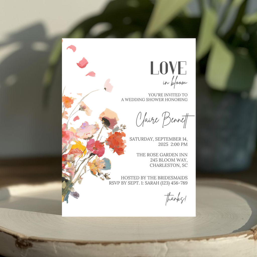 Floral Bridal Shower Invitation