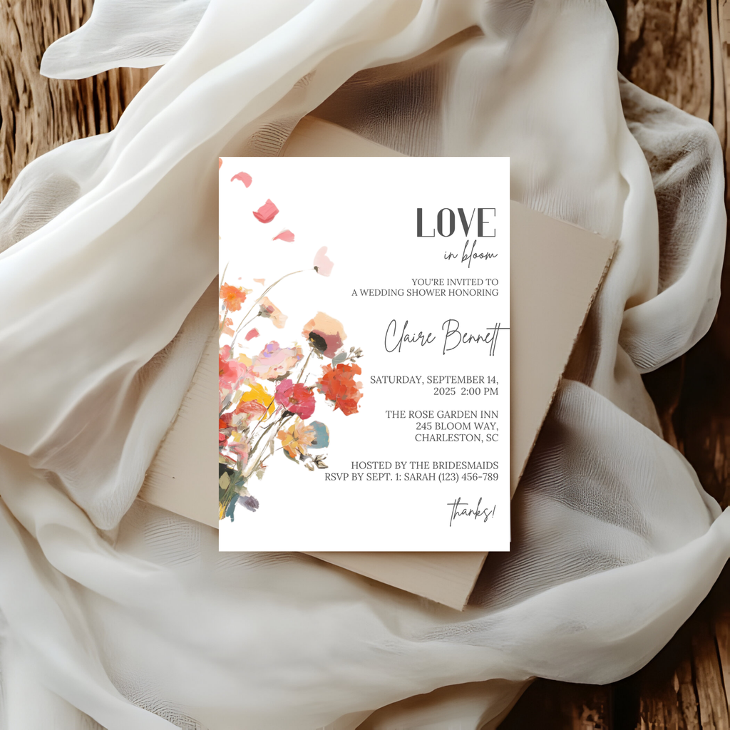 Floral Bridal Shower Invitation