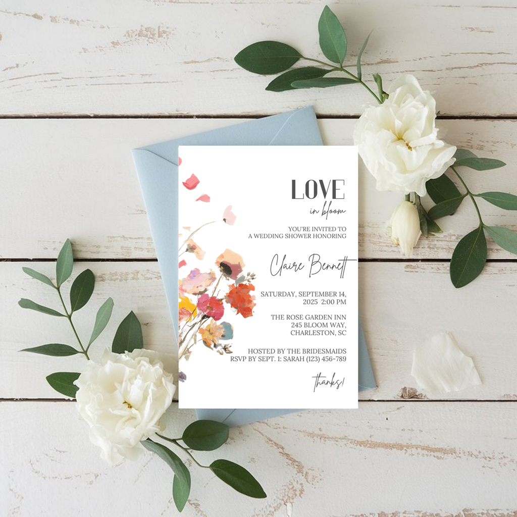 Floral Bridal Shower Invitation