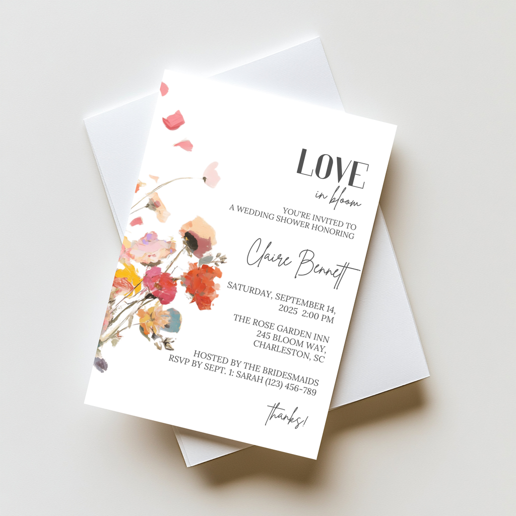 Floral Bridal Shower Invitation
