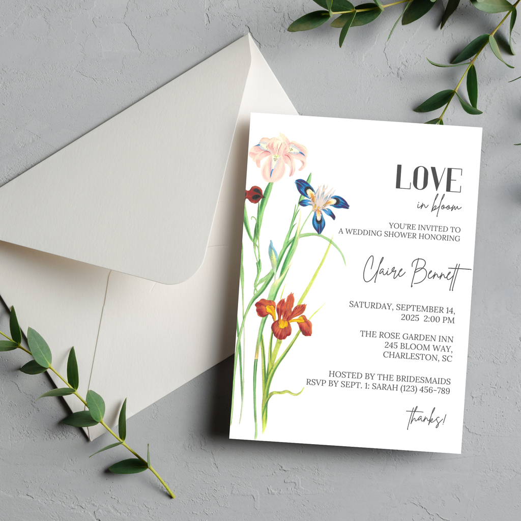 Iris Bridal Shower Invitation