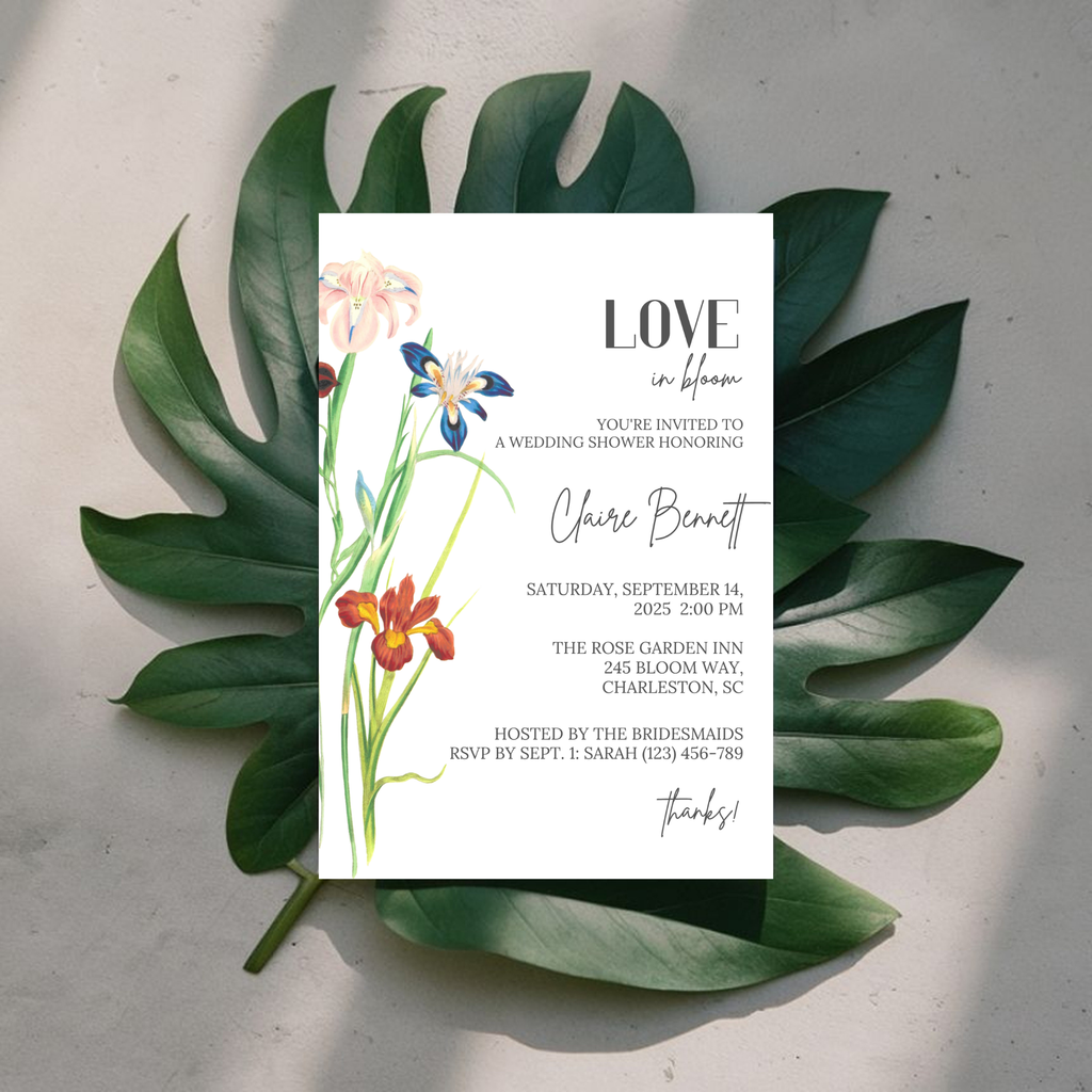 Iris Bridal Shower Invitation
